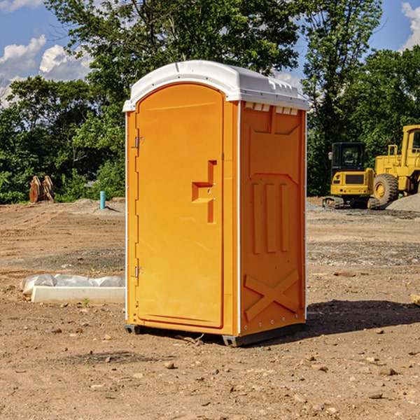 how often are the porta potties cleaned and serviced during a rental period in Bement